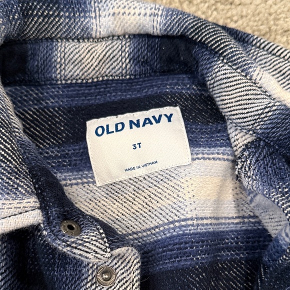 Old Navy Kids Checkered Blazer - Navy and Cream - Picture 2 of 2